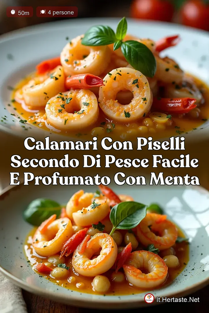 Calamari con Piselli Secondo di Pesce Facile e Profumato con Menta