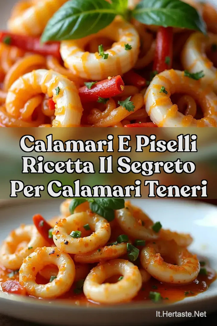 Calamari e Piselli Ricetta Il Segreto per Calamari Teneri
