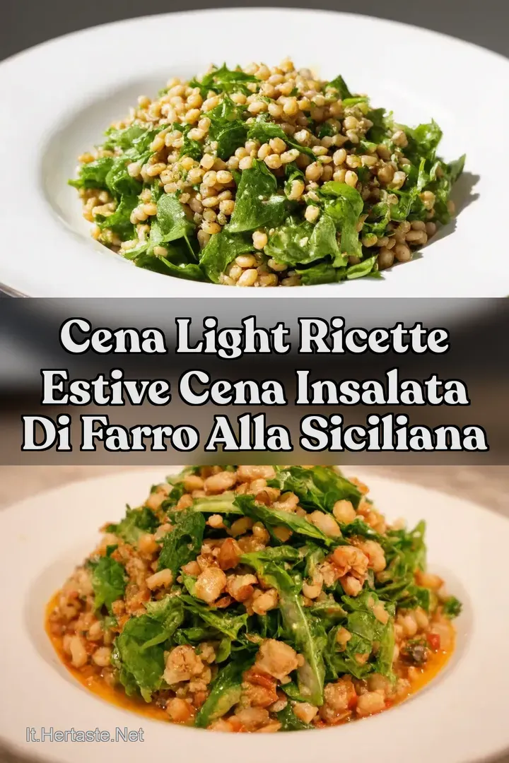 Cena Light Ricette Estive Cena Insalata di Farro alla Siciliana