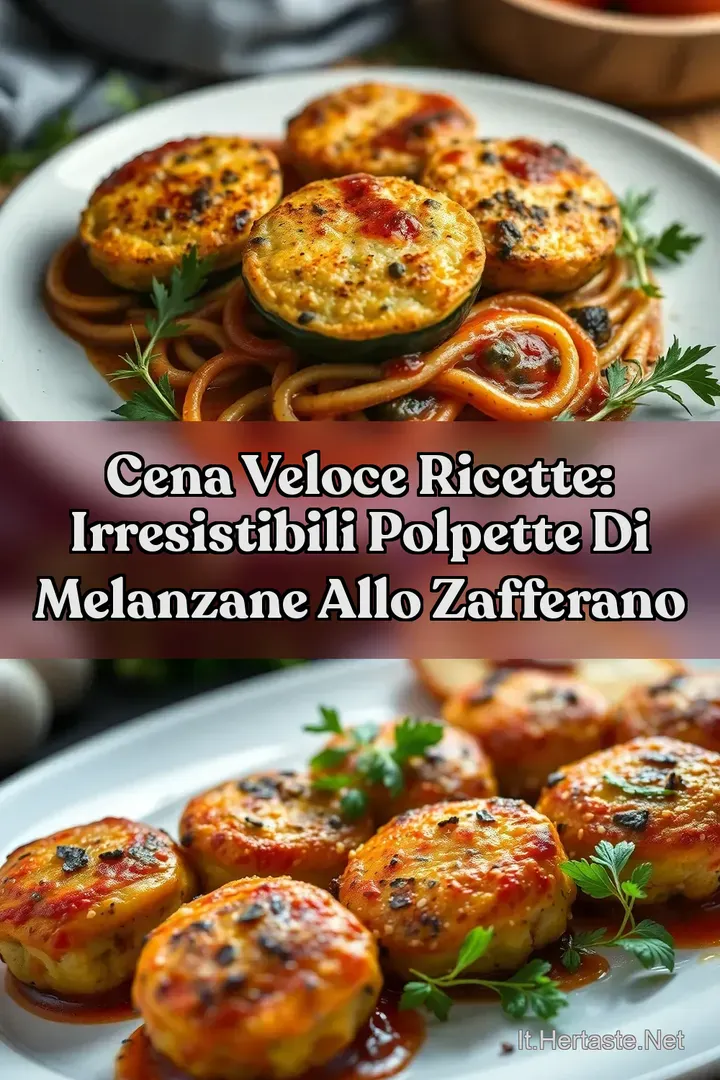 Cena Veloce Ricette: Irresistibili Polpette di Melanzane allo Zafferano