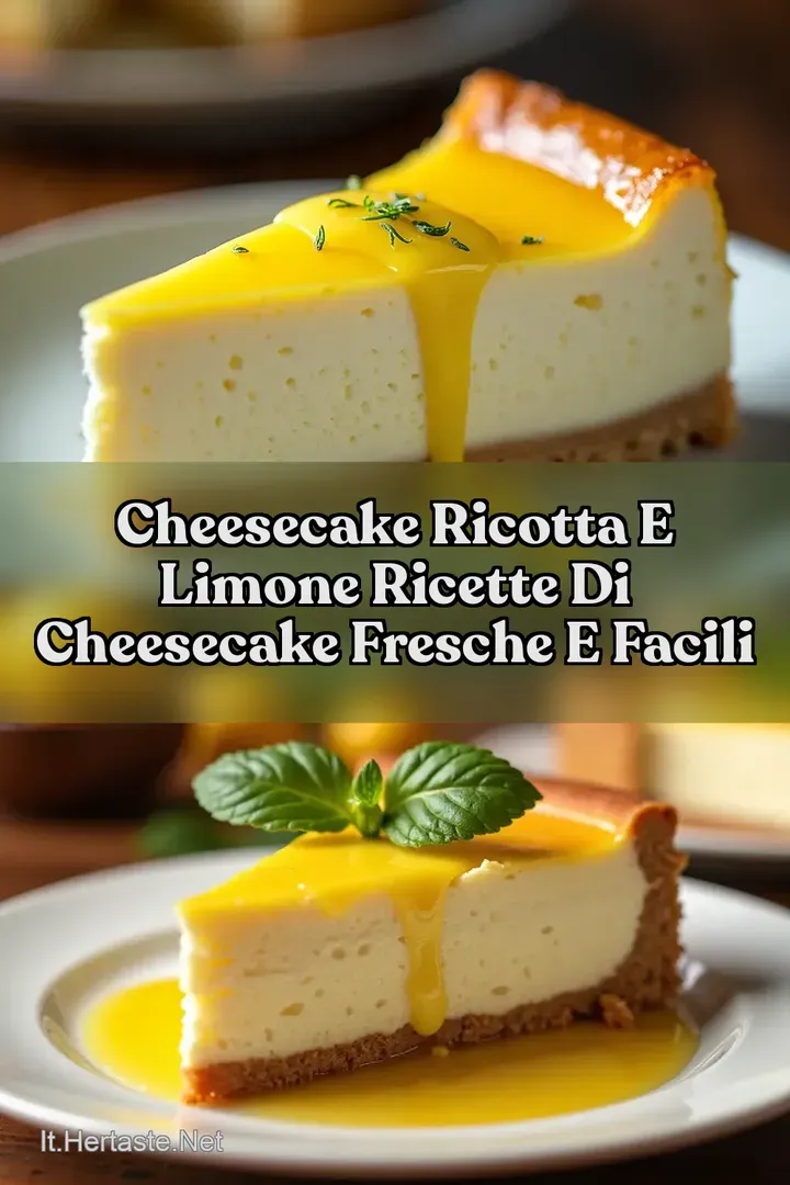 Cheesecake Ricotta e Limone Ricette di Cheesecake Fresche e Facili