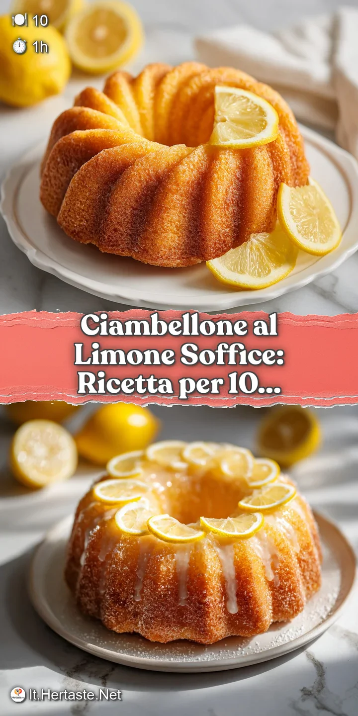 Close-up of a moist, spongy lemon cake showing its golden crust and delicate crumb. Hints of lemon zest add visual and aro...