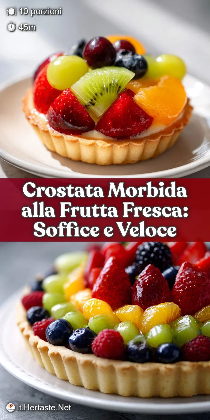 Close-up of a fresh fruit tart featuring a colorful assortment of glazed strawberries, blueberries, kiwi and creamy custard.