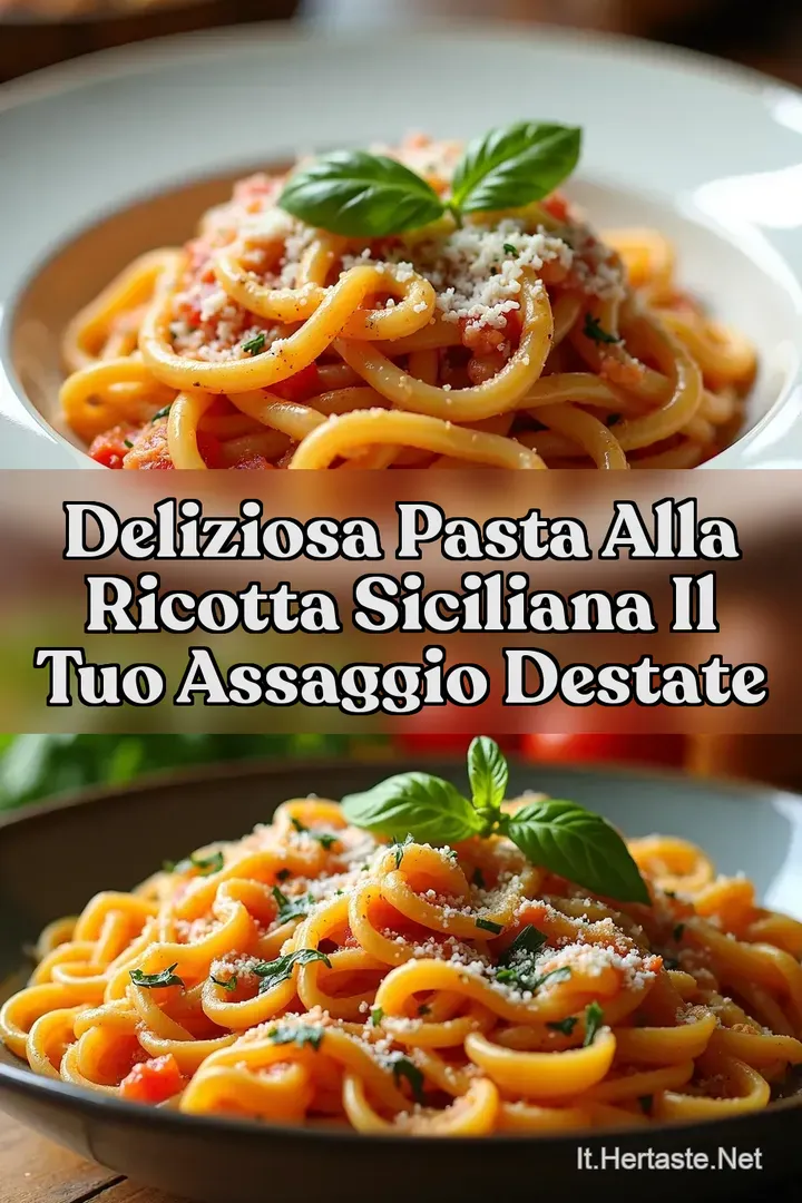 Deliziosa pasta alla ricotta siciliana Il Tuo Assaggio dEstate