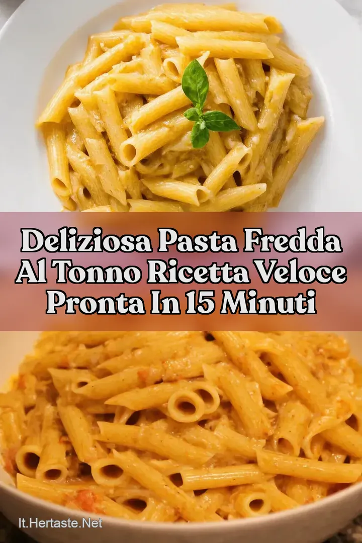 Deliziosa Pasta Fredda al Tonno Ricetta Veloce Pronta in 15 Minuti