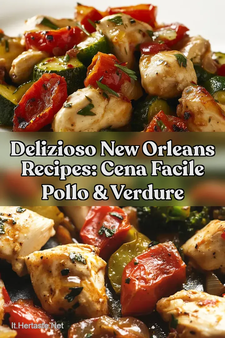 Delizioso New Orleans Recipes: Cena Facile Pollo & Verdure
