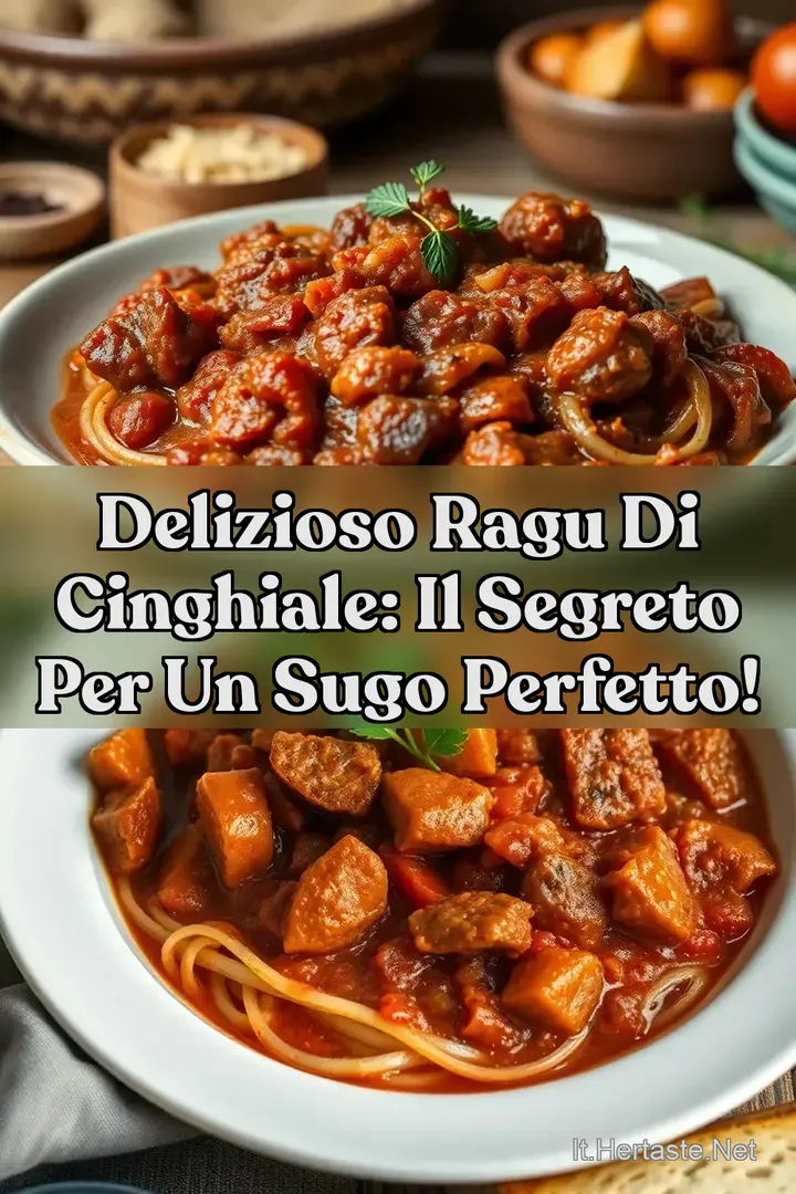 Delizioso ragu di cinghiale: Il segreto per un sugo perfetto!