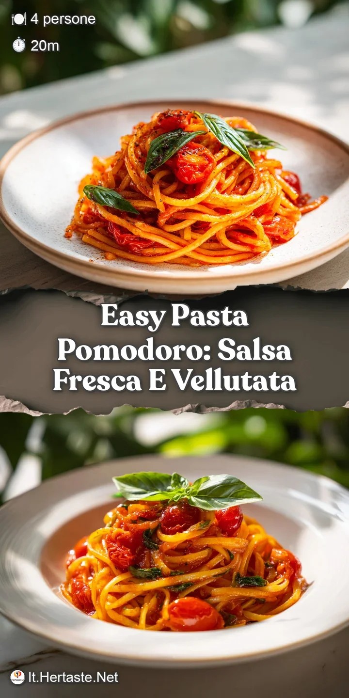 Close-up of juicy, bright red tomato sauce clinging to perfectly cooked pasta. Steam rises gently, highlighting fresh basil.