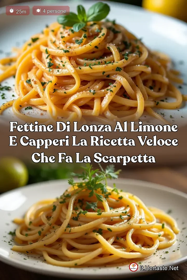 Fettine di Lonza al Limone e Capperi La Ricetta Veloce che Fa la Scarpetta