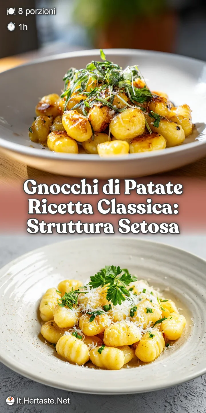 Close-up of pillowy potato gnocchi, glistening with sauce; light steam hints at its warmth and inviting texture.