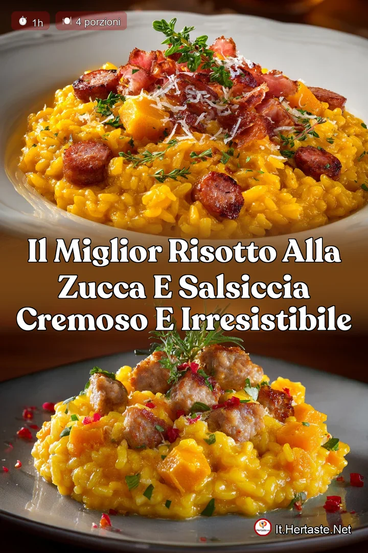 Il Miglior Risotto alla Zucca e Salsiccia Cremoso e Irresistibile