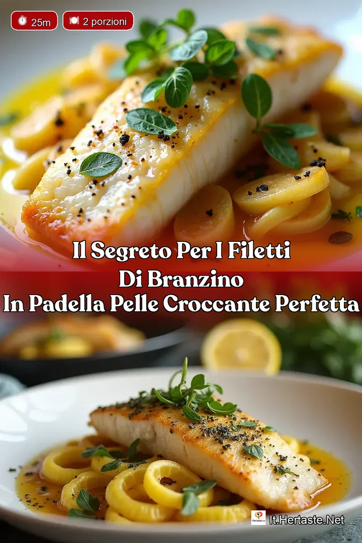 Il Segreto per i Filetti di Branzino in Padella Pelle Croccante Perfetta