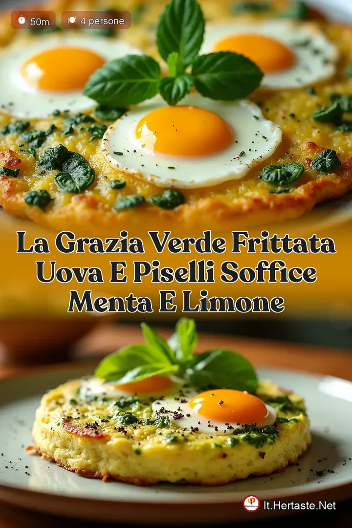 La Grazia Verde Frittata Uova e Piselli Soffice Menta e Limone
