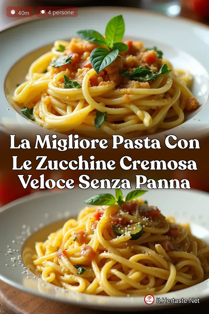 La Migliore Pasta con le Zucchine Cremosa Veloce Senza Panna
