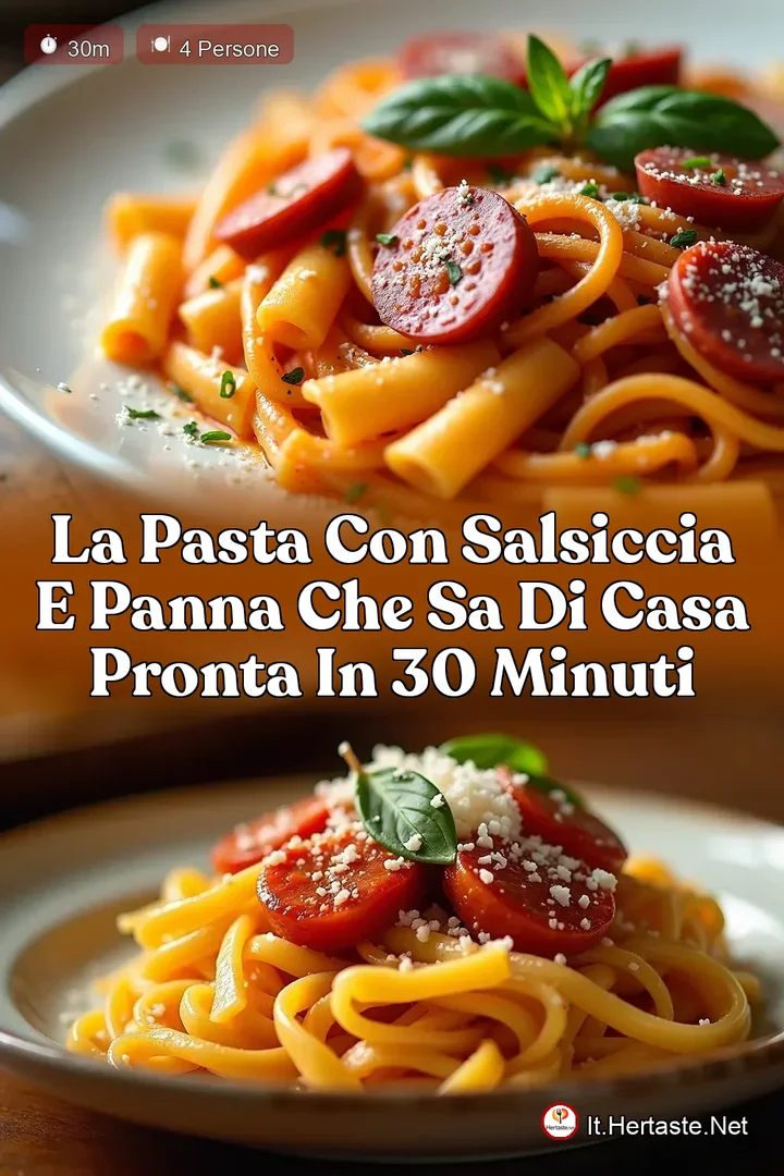La Pasta con Salsiccia e Panna che Sa di Casa Pronta in 30 Minuti