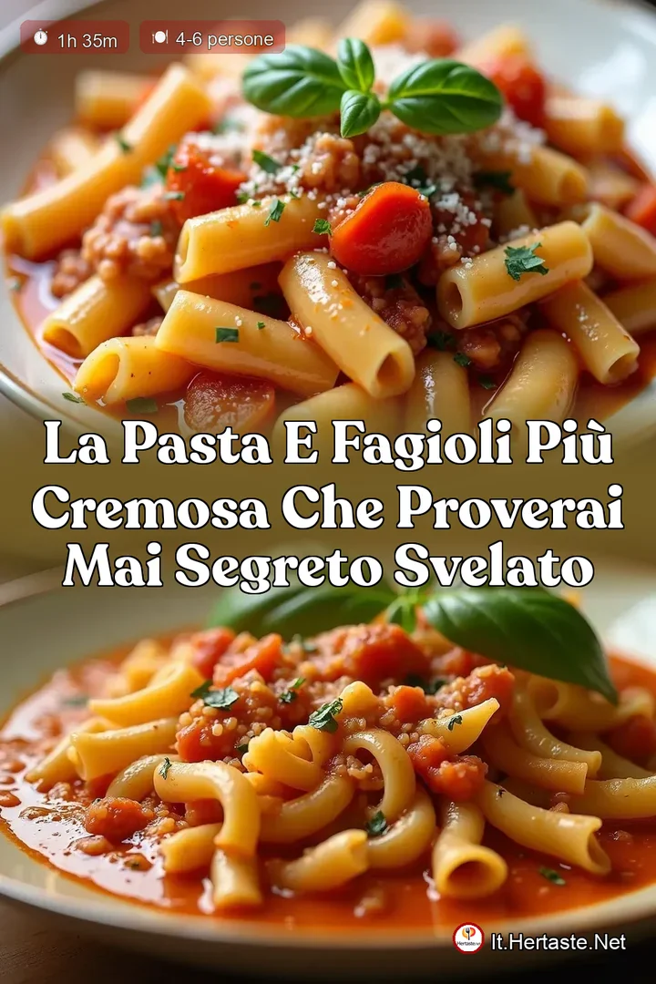 La Pasta e Fagioli pi&ugrave; Cremosa che Proverai Mai Segreto Svelato