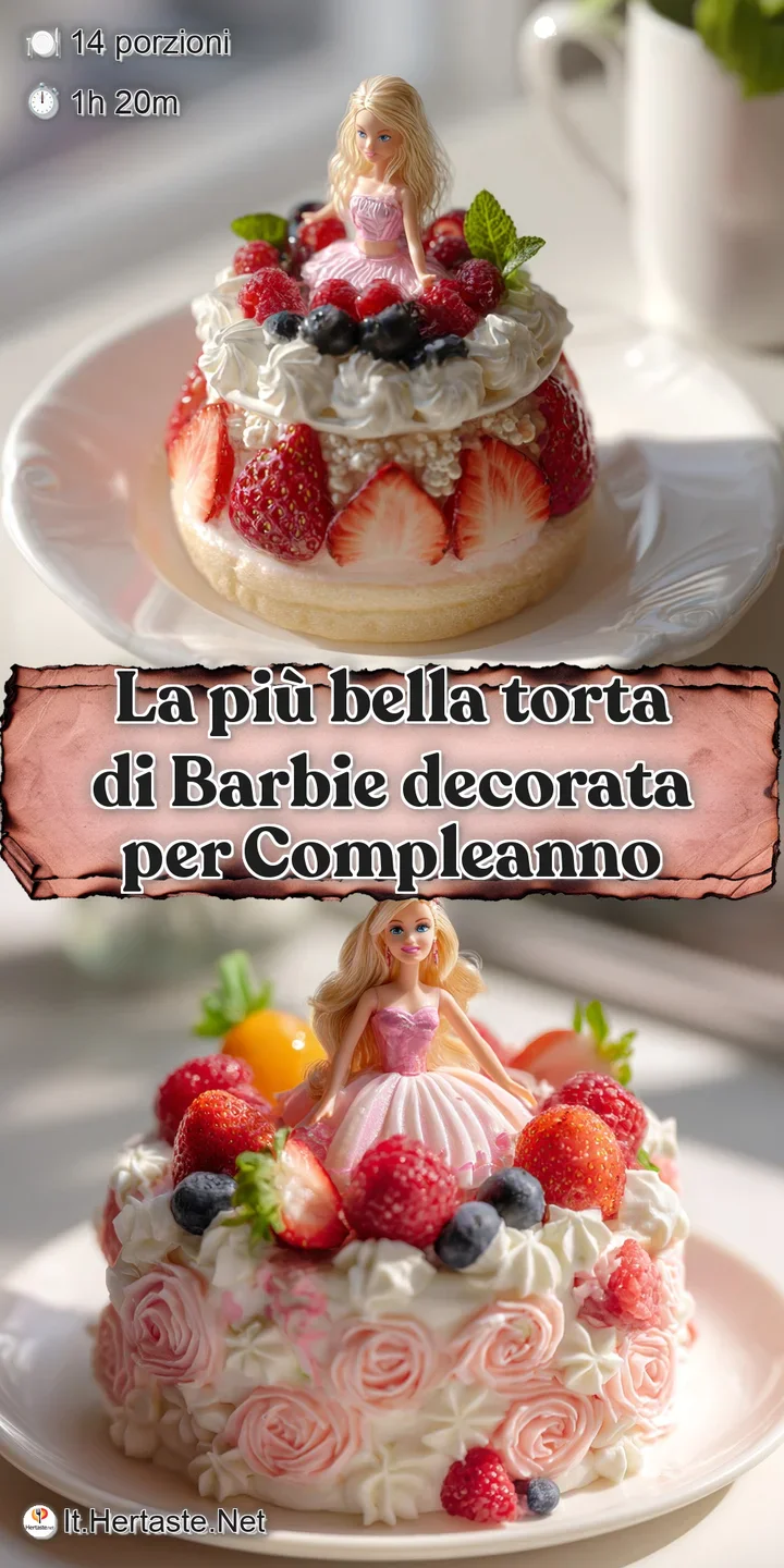 Close-up captures the smooth, glossy frosting and delicate shimmer dust on the pink Barbie cake, tempting and sweet.