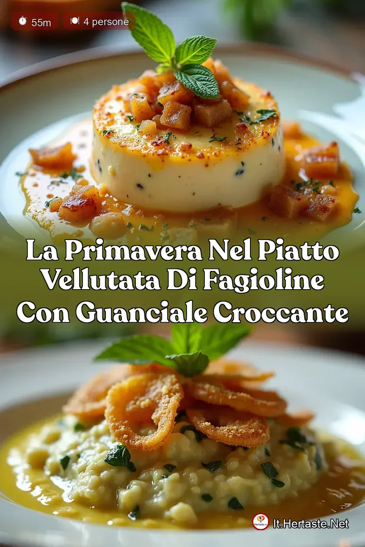 La Primavera nel Piatto Vellutata di Fagioline con Guanciale Croccante