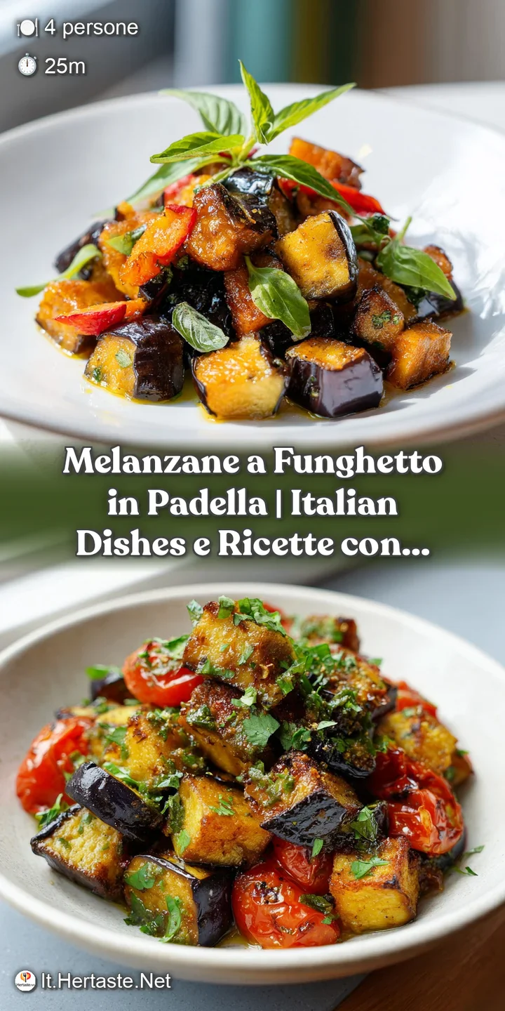 Juicy, pan-fried eggplant chunks with a slightly charred edge, bathed in a vibrant, bubbling red sauce.