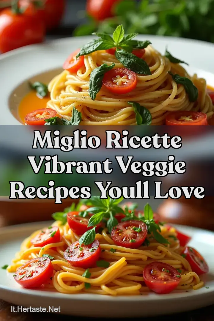 MIGLIO RICETTE Vibrant Veggie Recipes Youll Love