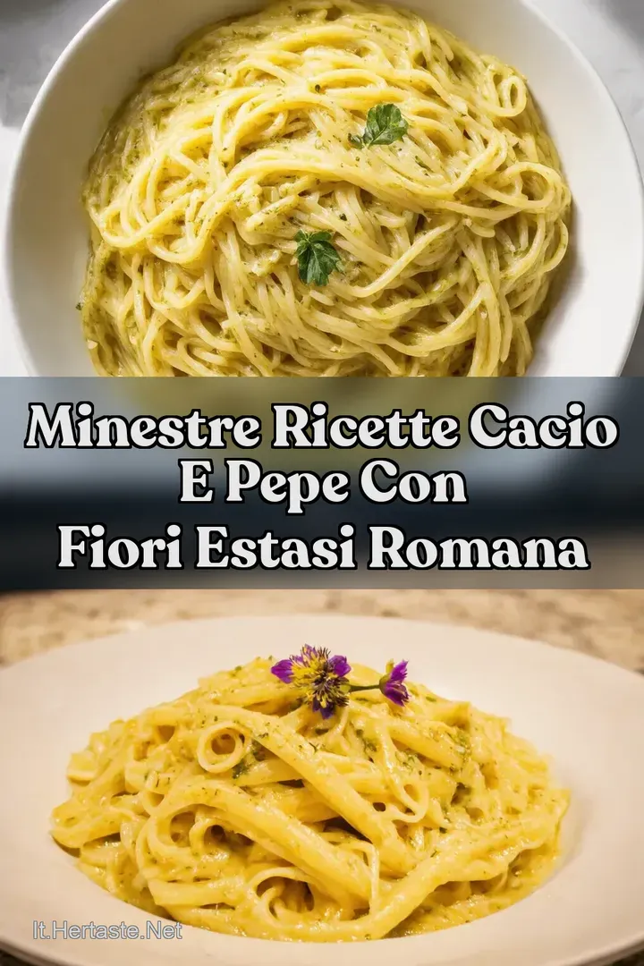 Minestre Ricette Cacio e Pepe con Fiori Estasi Romana