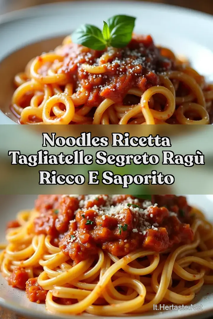 Noodles Ricetta Tagliatelle Segreto Rag&ugrave; Ricco e Saporito