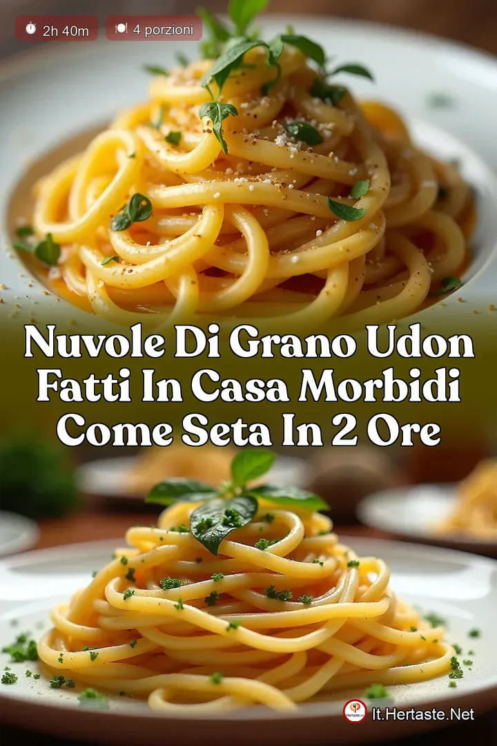 Nuvole di Grano Udon Fatti in Casa Morbidi Come Seta in 2 Ore