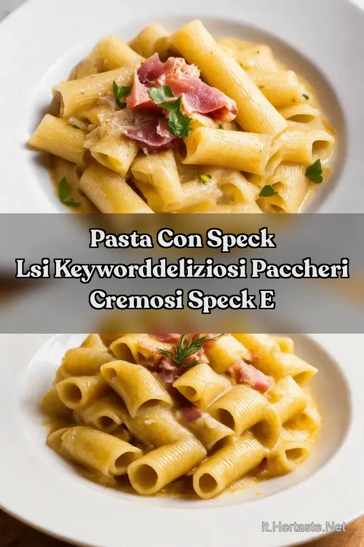 Pasta con Speck LSI keywordDeliziosi Paccheri Cremosi Speck e