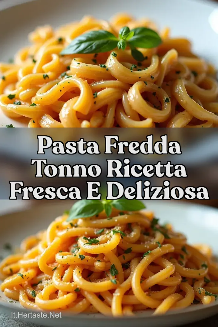 Pasta Fredda Tonno Ricetta Fresca e Deliziosa