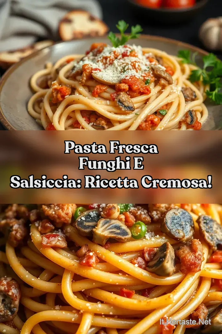 Pasta Fresca Funghi e Salsiccia: Ricetta Cremosa!