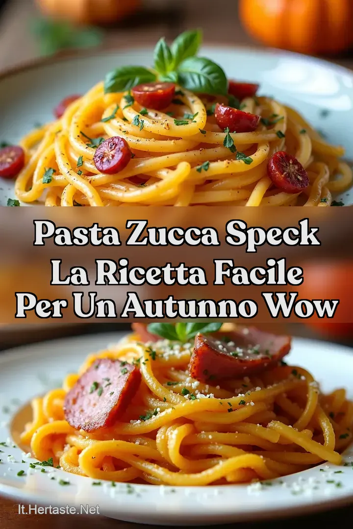 Pasta Zucca Speck La Ricetta Facile per un Autunno Wow