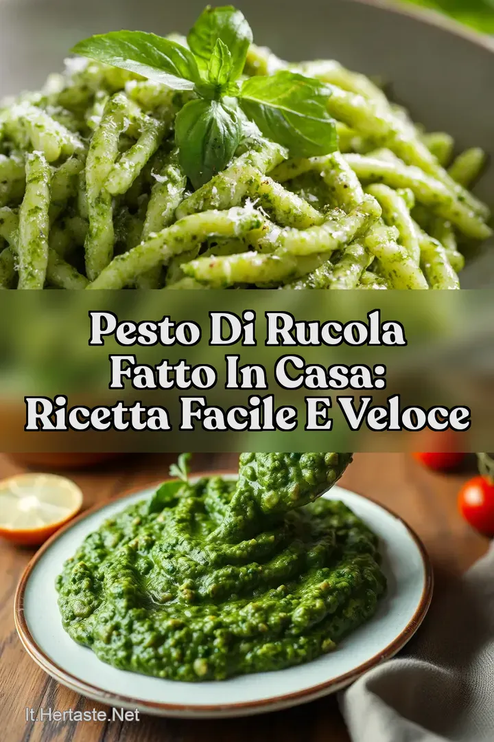 Pesto di Rucola Fatto in Casa: Ricetta Facile e Veloce