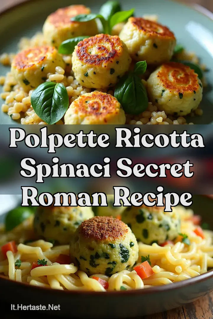 Polpette Ricotta Spinaci Secret Roman Recipe