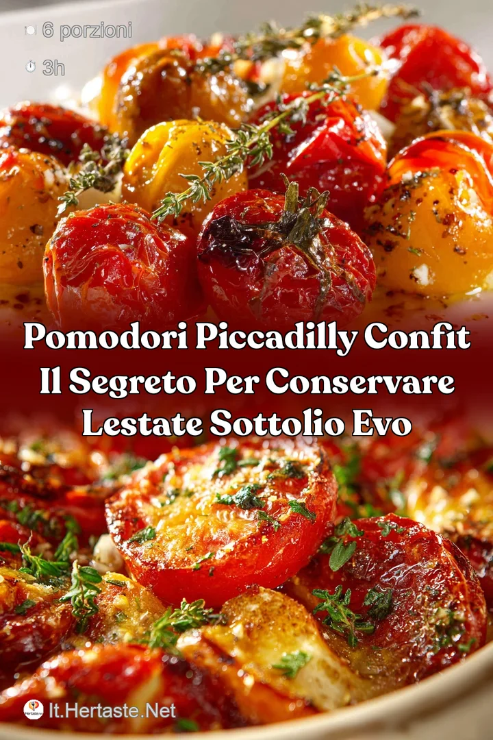 Pomodori Piccadilly confit il segreto per conservare lestate sottolio EVO