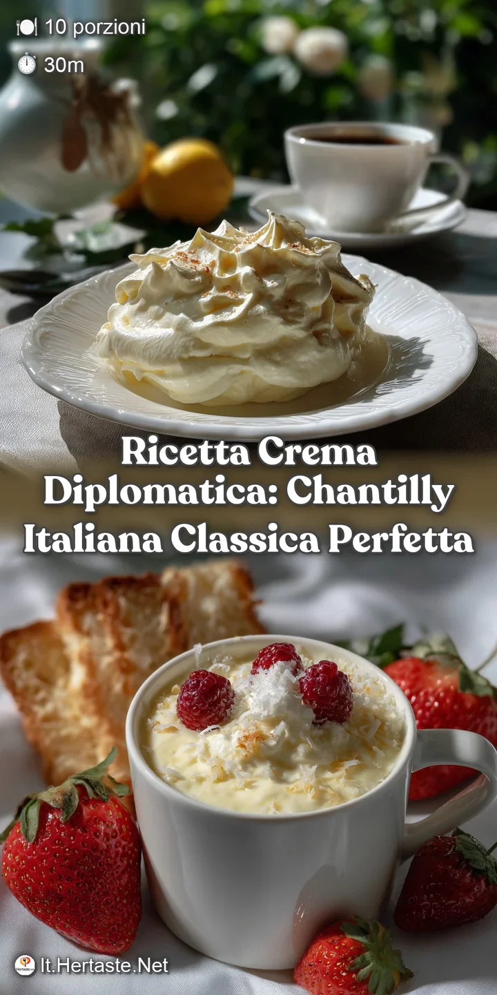 Close-up of a smooth, glossy cream filling with airy texture, the creamy whites contrasting beautifully with the garnish.