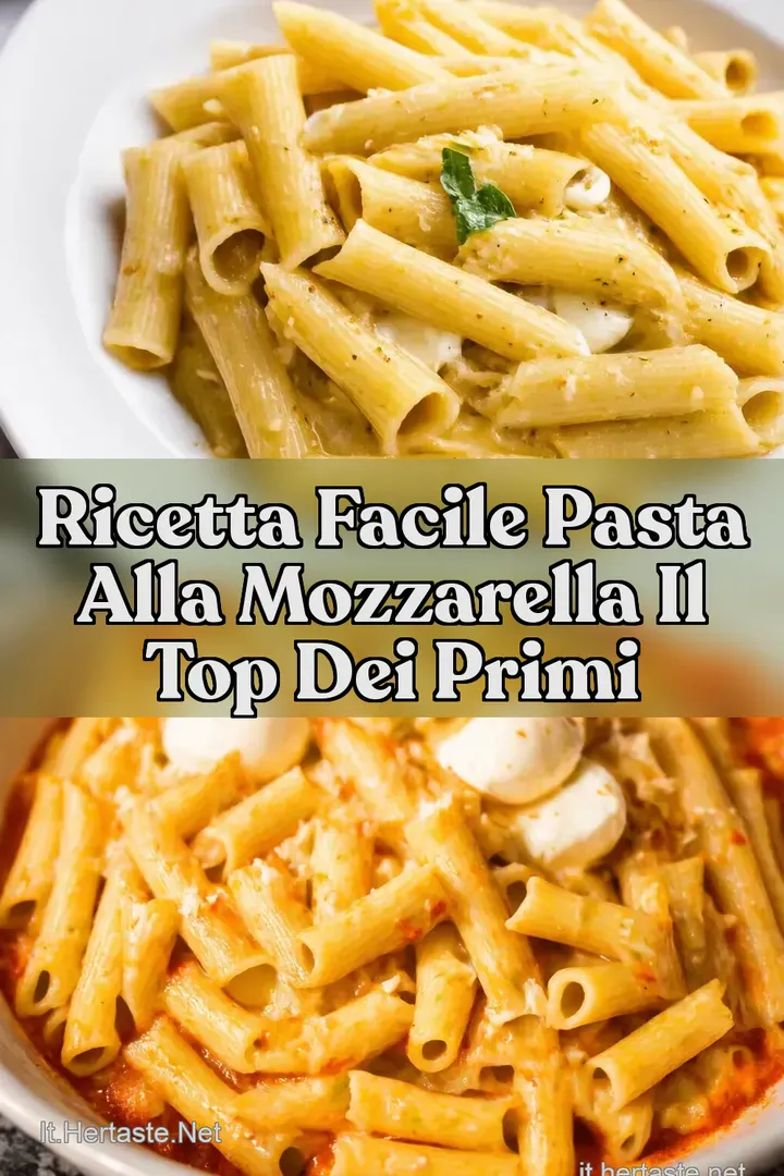 Ricetta Facile Pasta alla Mozzarella il Top dei Primi