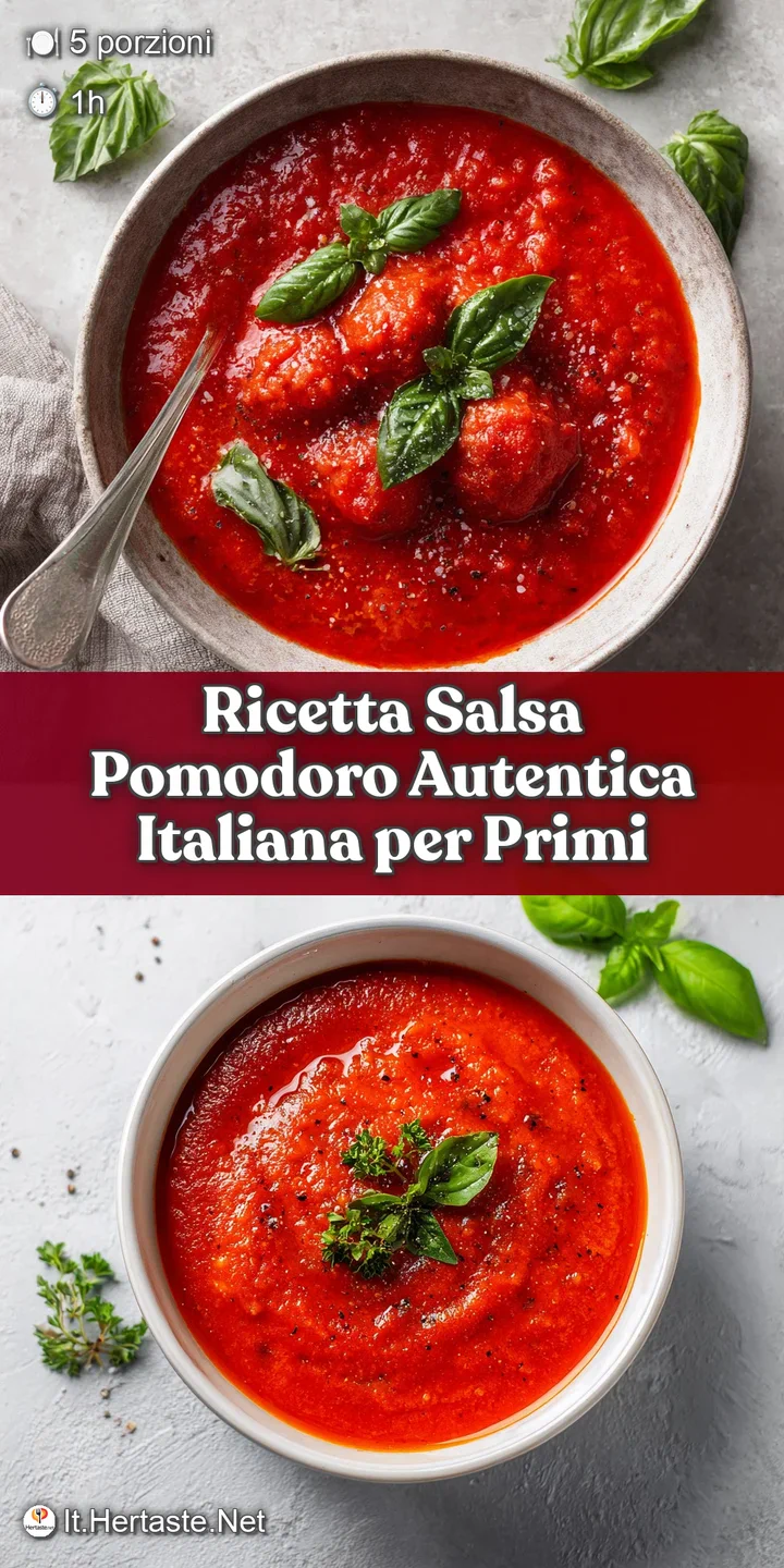 Close-up of a spoonful of chunky tomato sauce, showcasing the bright red color, visible herbs, and fresh, inviting texture.
