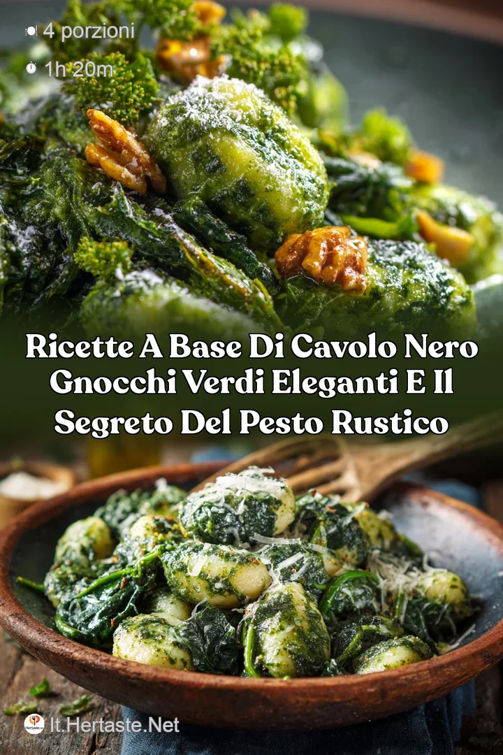 Ricette a base di cavolo nero Gnocchi Verdi eleganti e il segreto del pesto rustico