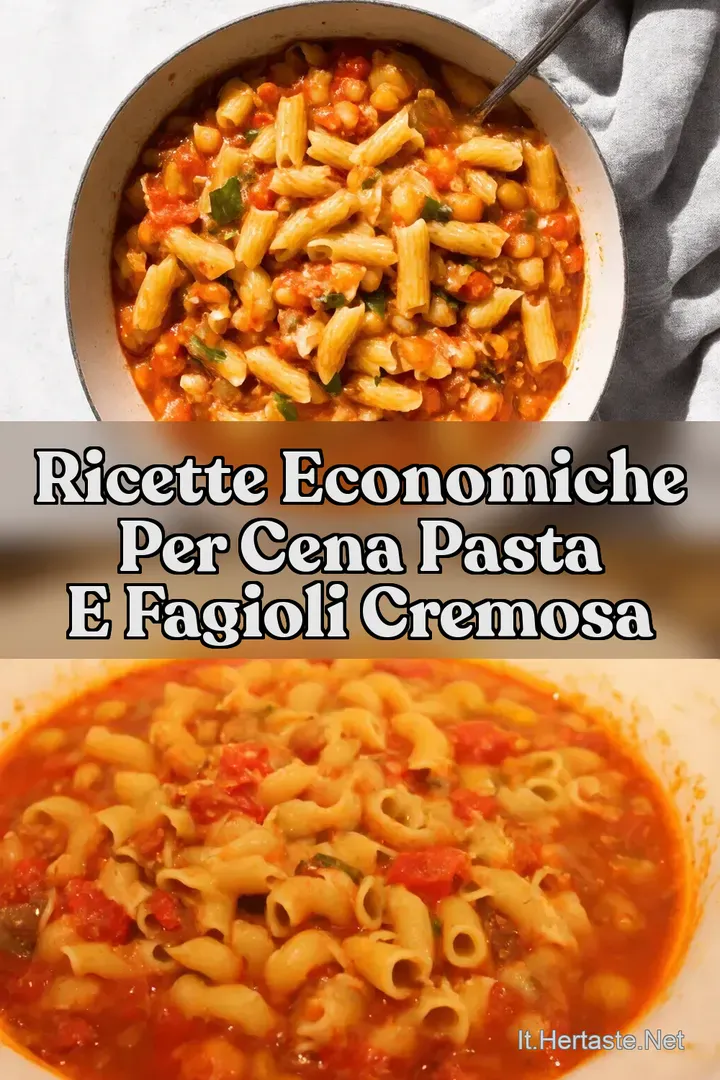Ricette economiche per cena Pasta e Fagioli Cremosa
