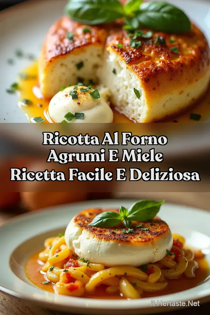 Ricotta al Forno Agrumi e Miele Ricetta Facile e Deliziosa
