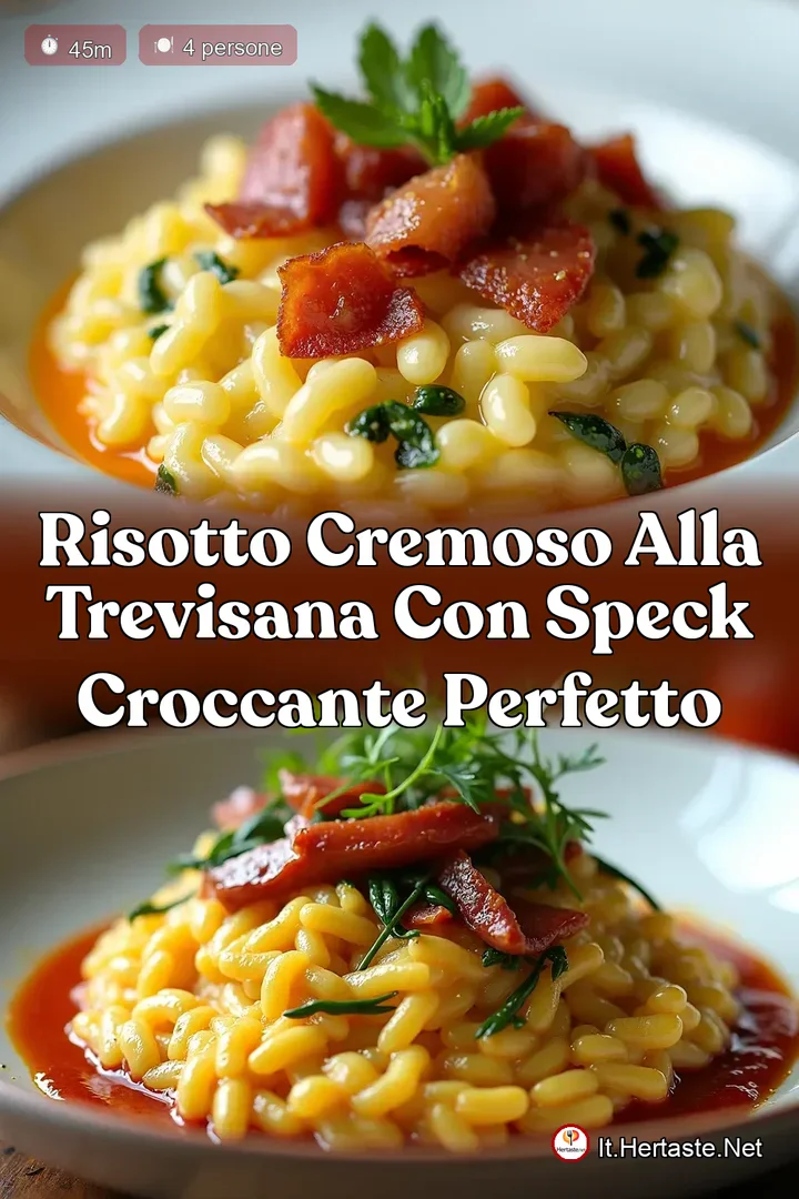 Risotto Cremoso alla Trevisana con Speck Croccante Perfetto