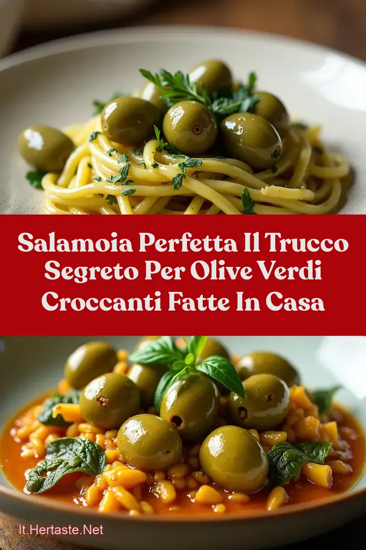 Salamoia Perfetta Il Trucco Segreto per Olive Verdi Croccanti Fatte in Casa