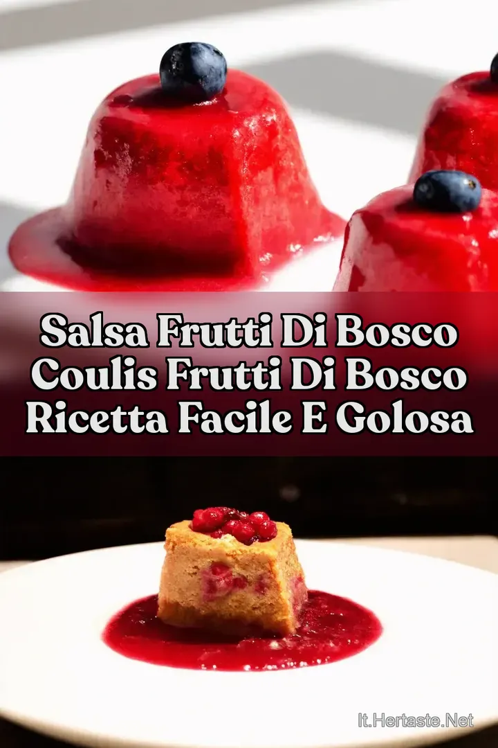Salsa Frutti di Bosco Coulis Frutti di Bosco Ricetta Facile e Golosa