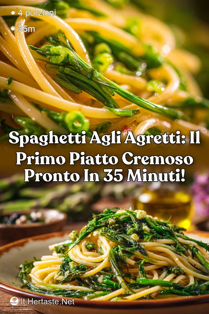 Spaghetti agli agretti: il primo piatto cremoso pronto in 35 minuti!