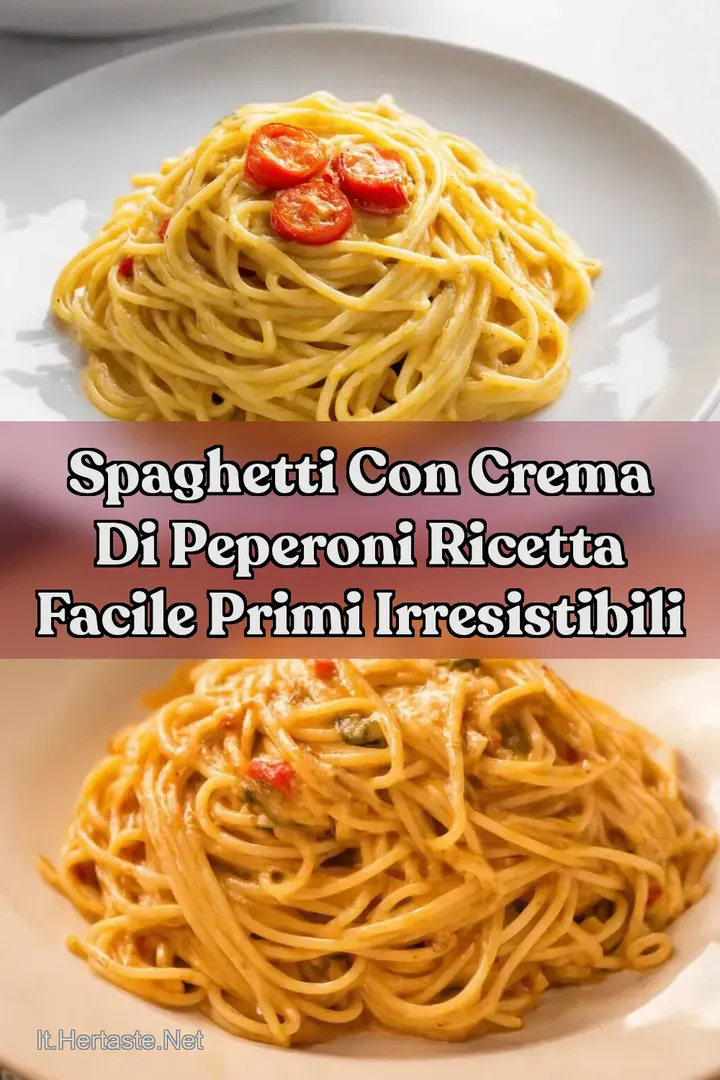Spaghetti con crema di peperoni Ricetta Facile Primi Irresistibili