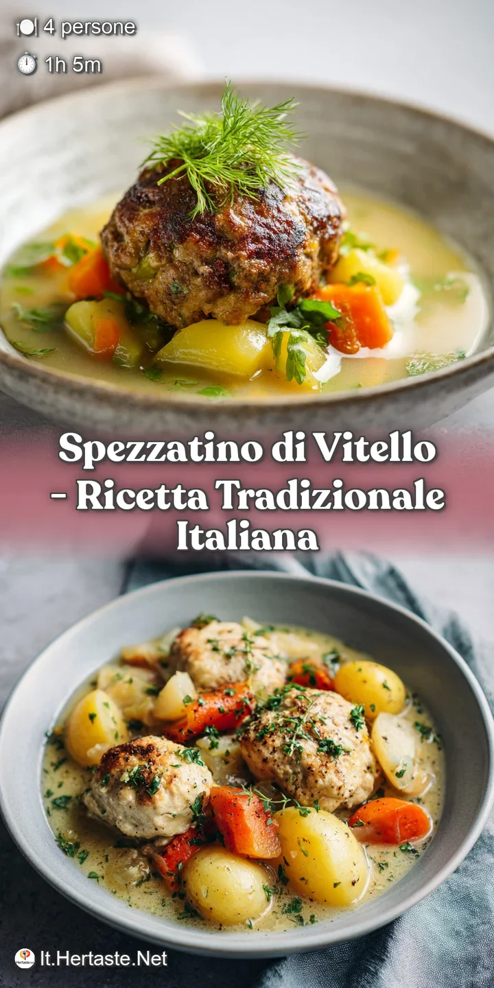 A close-up captures the succulent texture of slow-cooked veal bathed in a deeply colored, glossy gravy.