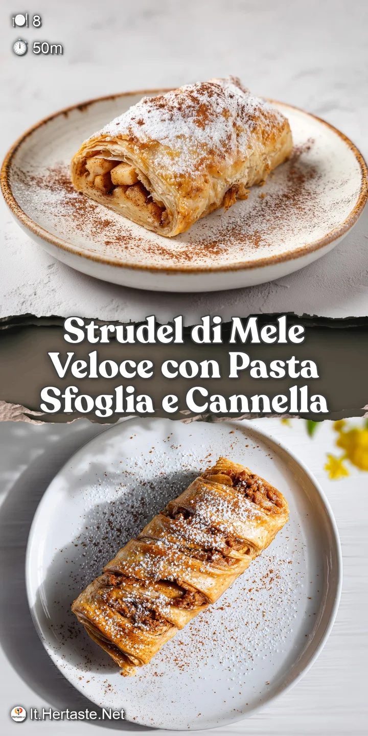 Close-up reveals the flaky layers and moist apple filling, hinting at warmth and comforting flavors in each bite.