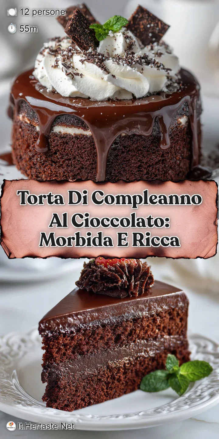 Close-up shot highlighting the moist crumb and thick chocolate frosting of this decadent, dark chocolate cake.