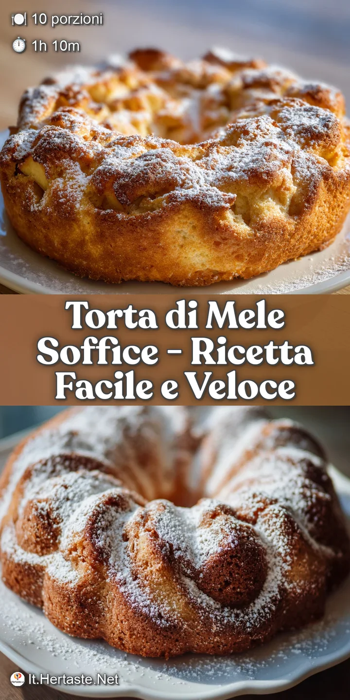 Close-up of a moist apple cake showing chunks of fruit and a slightly browned top. Hints of yogurt make it look extra creamy.