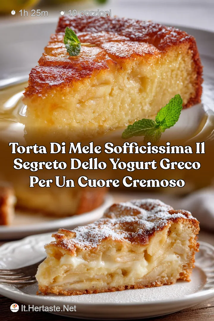 Torta di Mele Sofficissima Il Segreto dello Yogurt Greco per un Cuore Cremoso